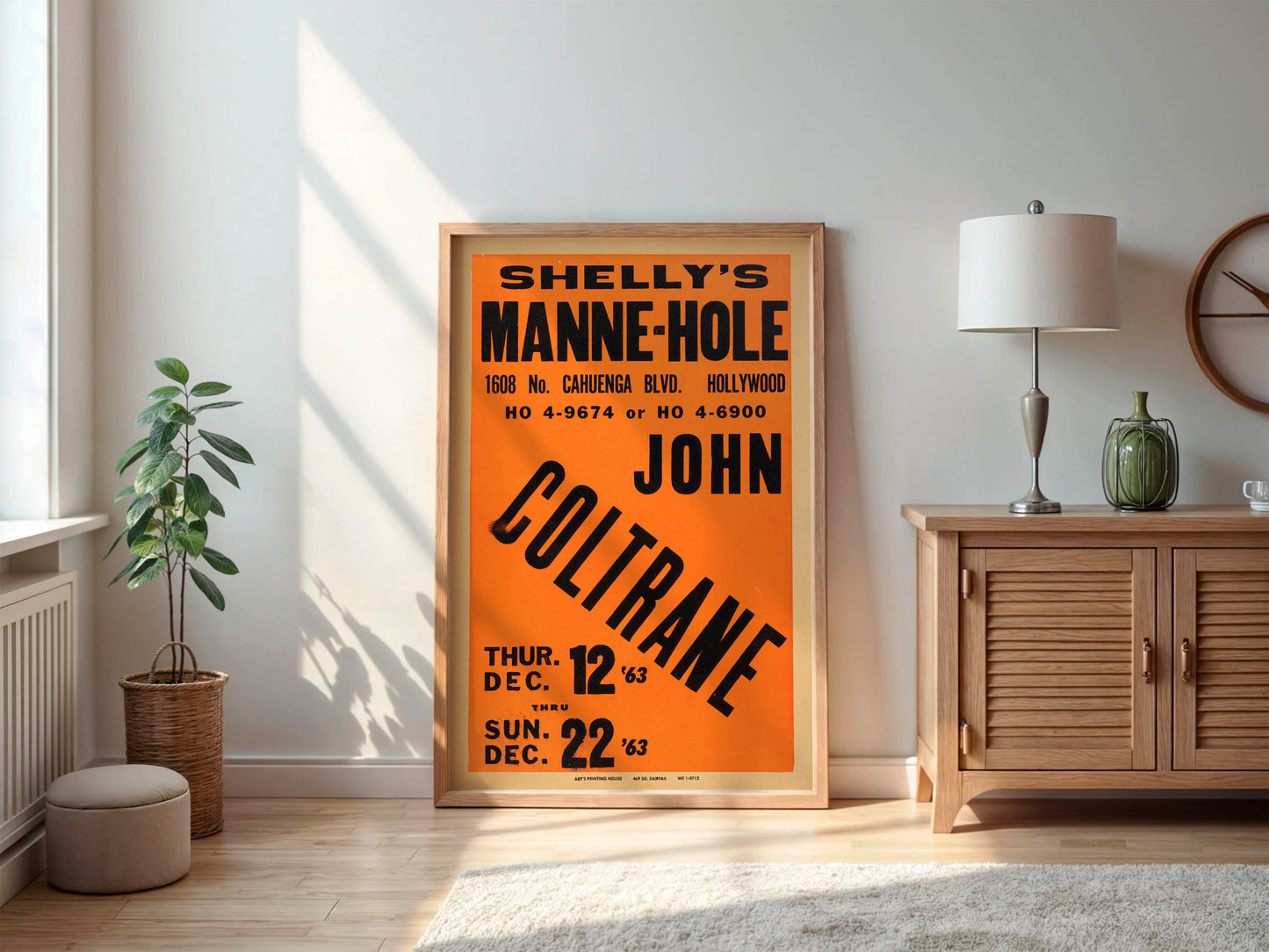 John Coltrane 1963 Concert Poster, Los Angeles