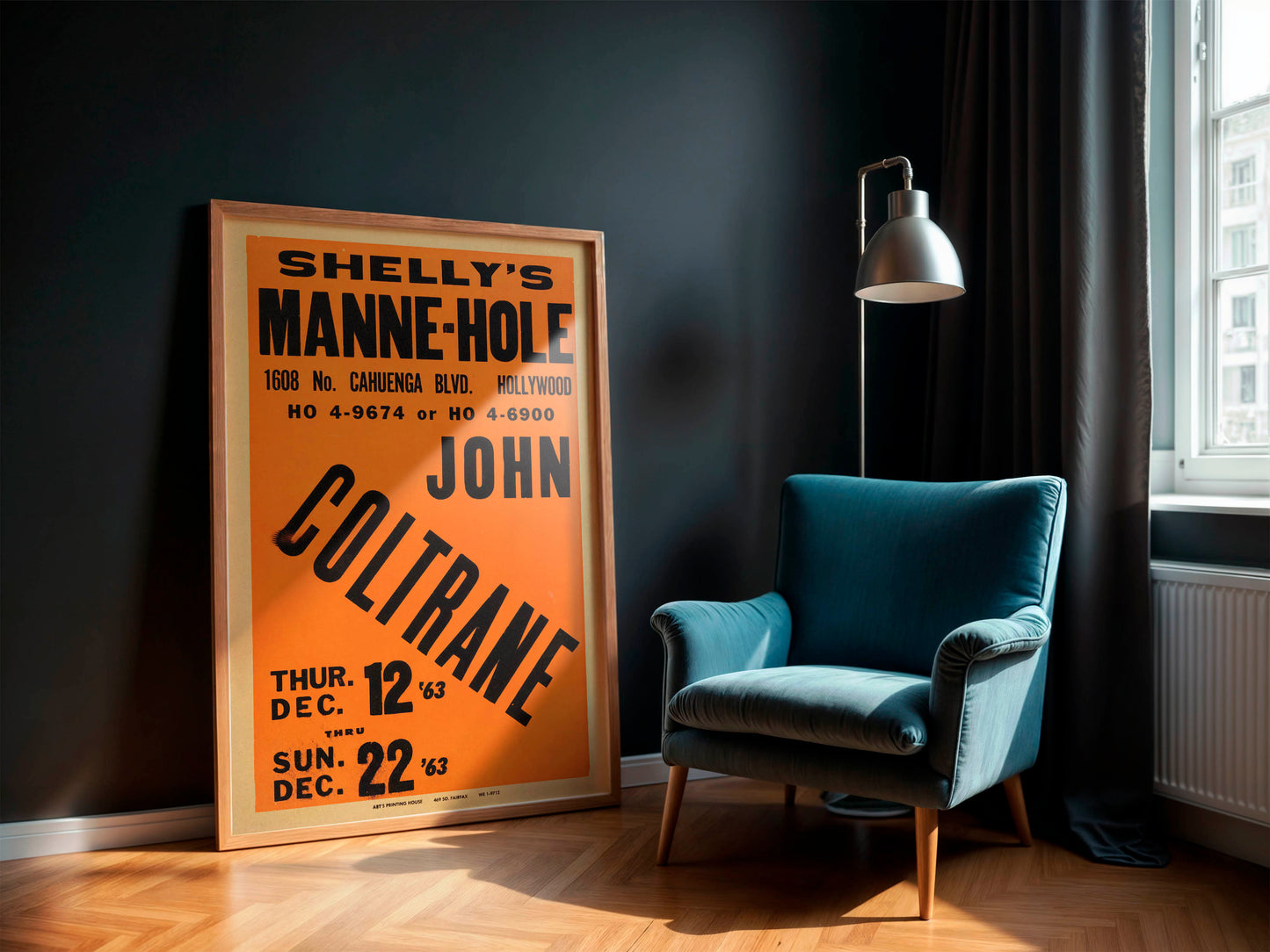 John Coltrane 1963 Concert Poster, Los Angeles