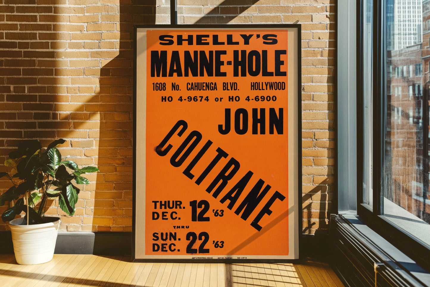 John Coltrane 1963 Concert Poster, Los Angeles
