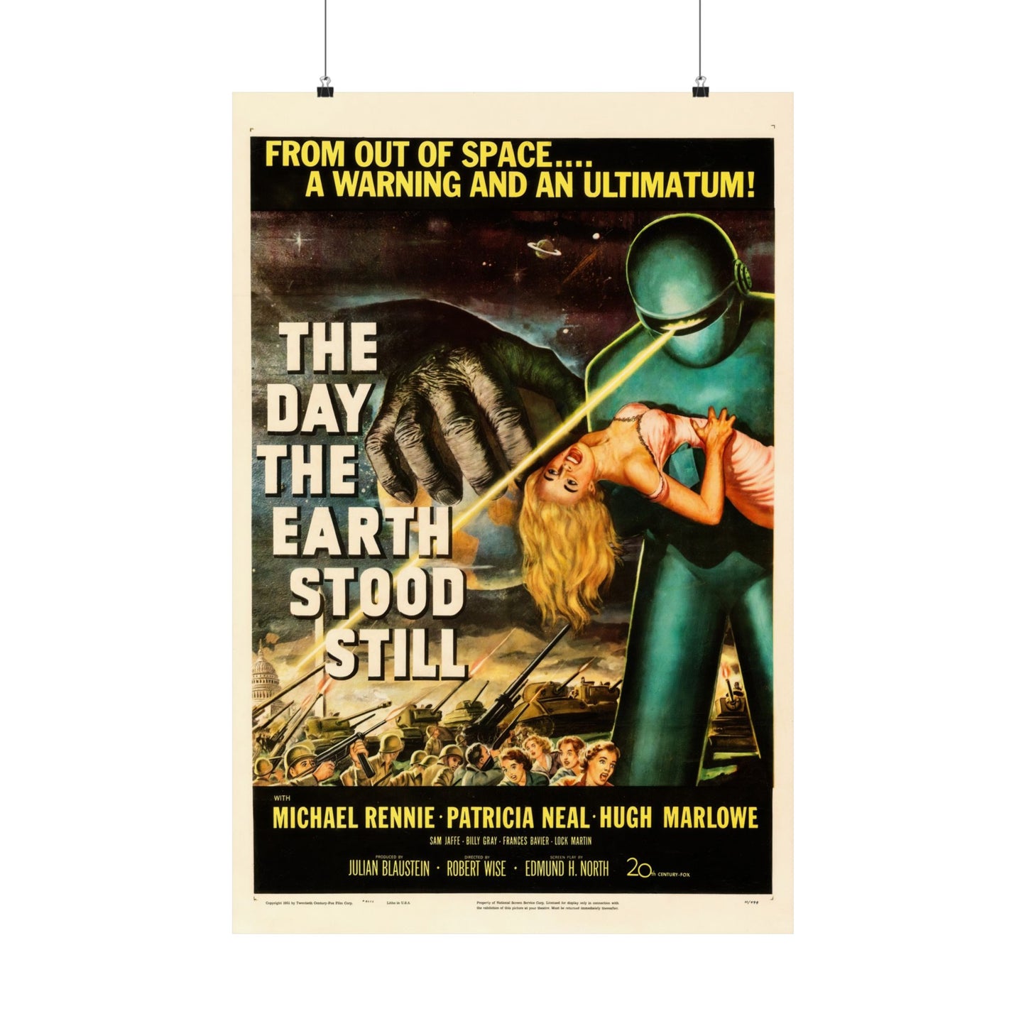 The Day the Earth Stood Still 1951 Movie Poster. Iconic!