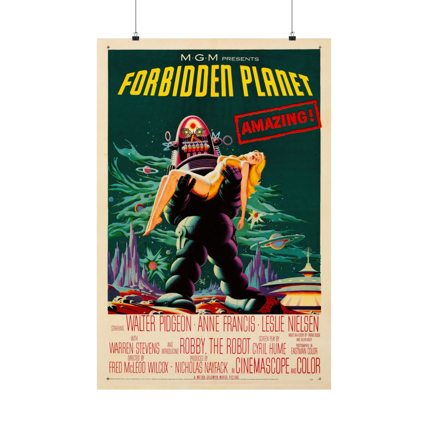 Forbidden Planet 1956 Movie Poster. Classic!