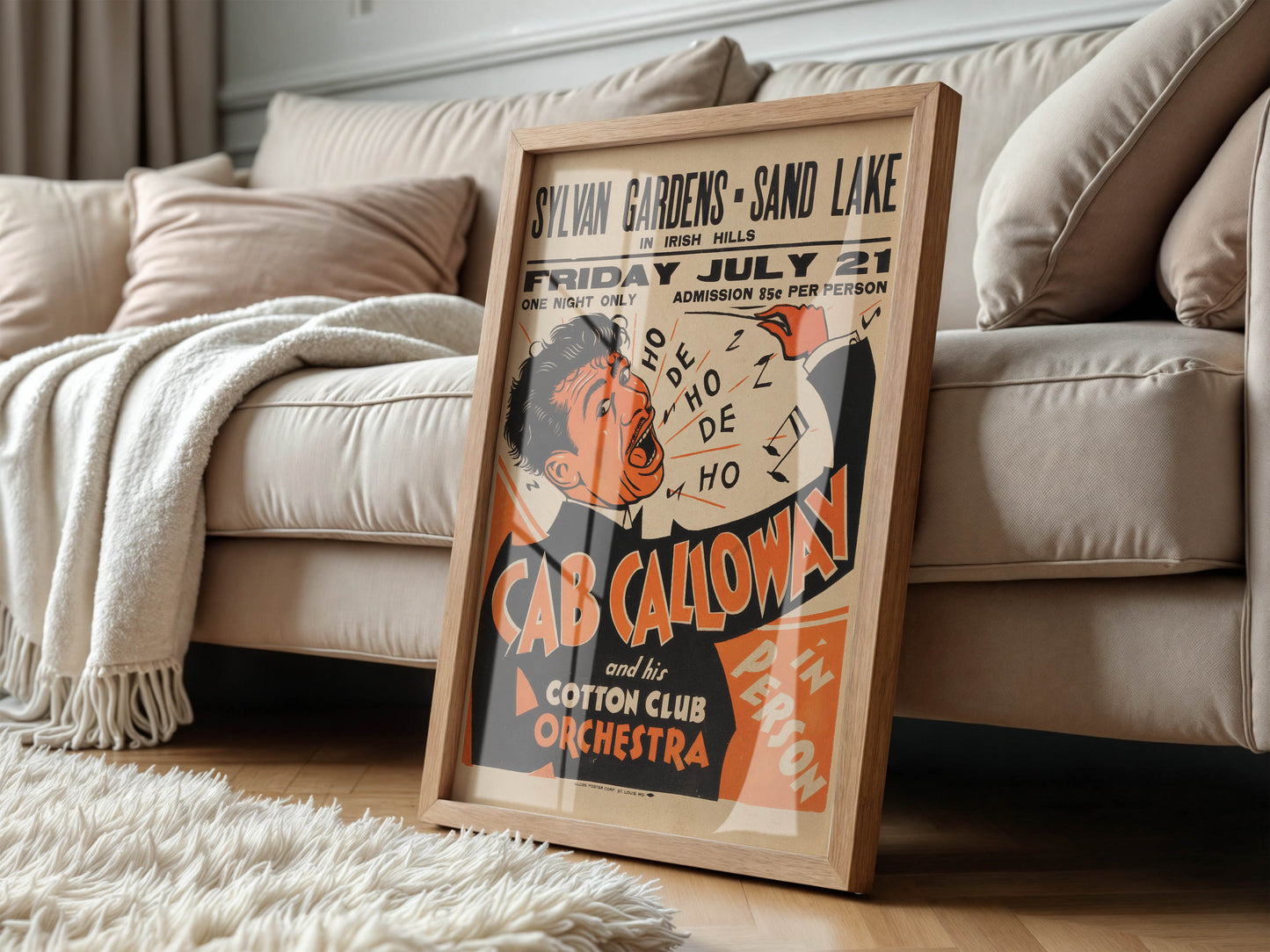 Cab Calloway 1933 Concert Poster. Very Rare!