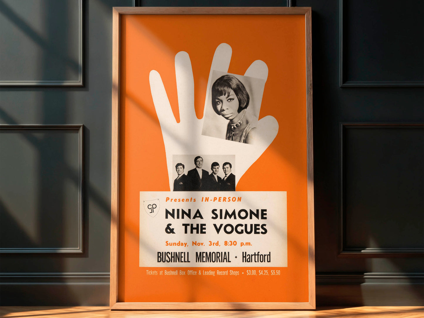 Nina Simone & The Vogues 1968 Concert Poster