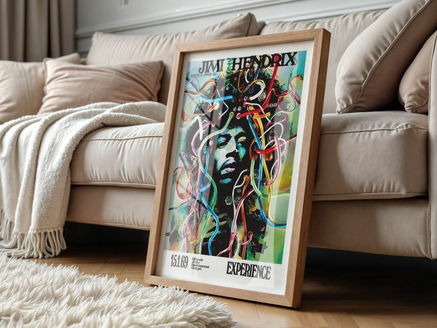 Jimi Hendrix Experience 1969 Concert Poster, Legendary!