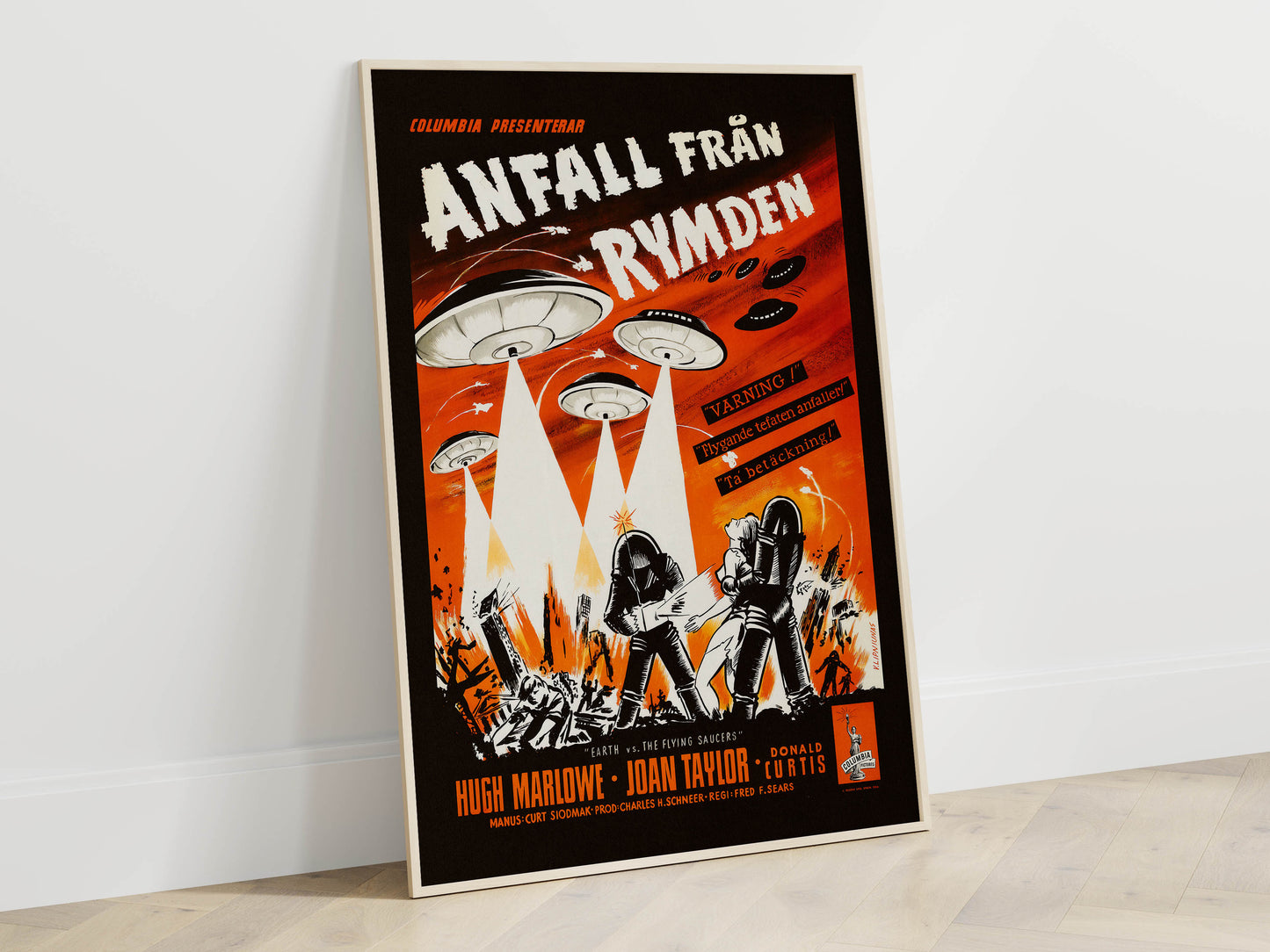 Earth vs. the Flying Saucers 1956 Movie. Swedish Poster. Very Rare!