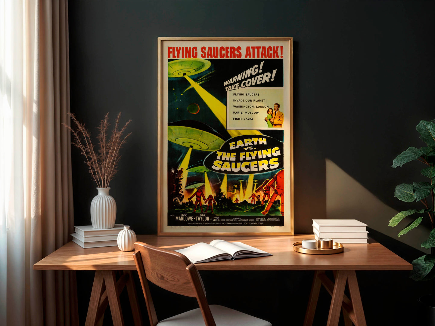 Earth vs. the Flying Saucers 1956 Movie Poster. Classic!