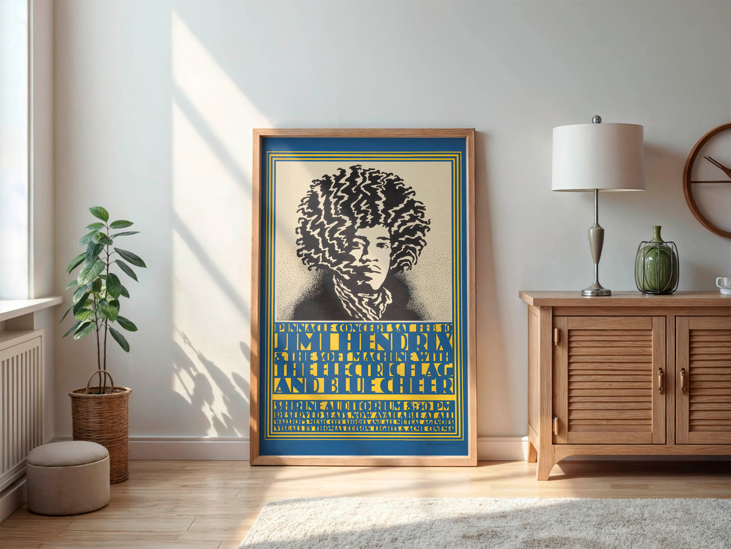 Jimi Hendrix Shrine Auditorium 1968 Concert Poster, Iconic!