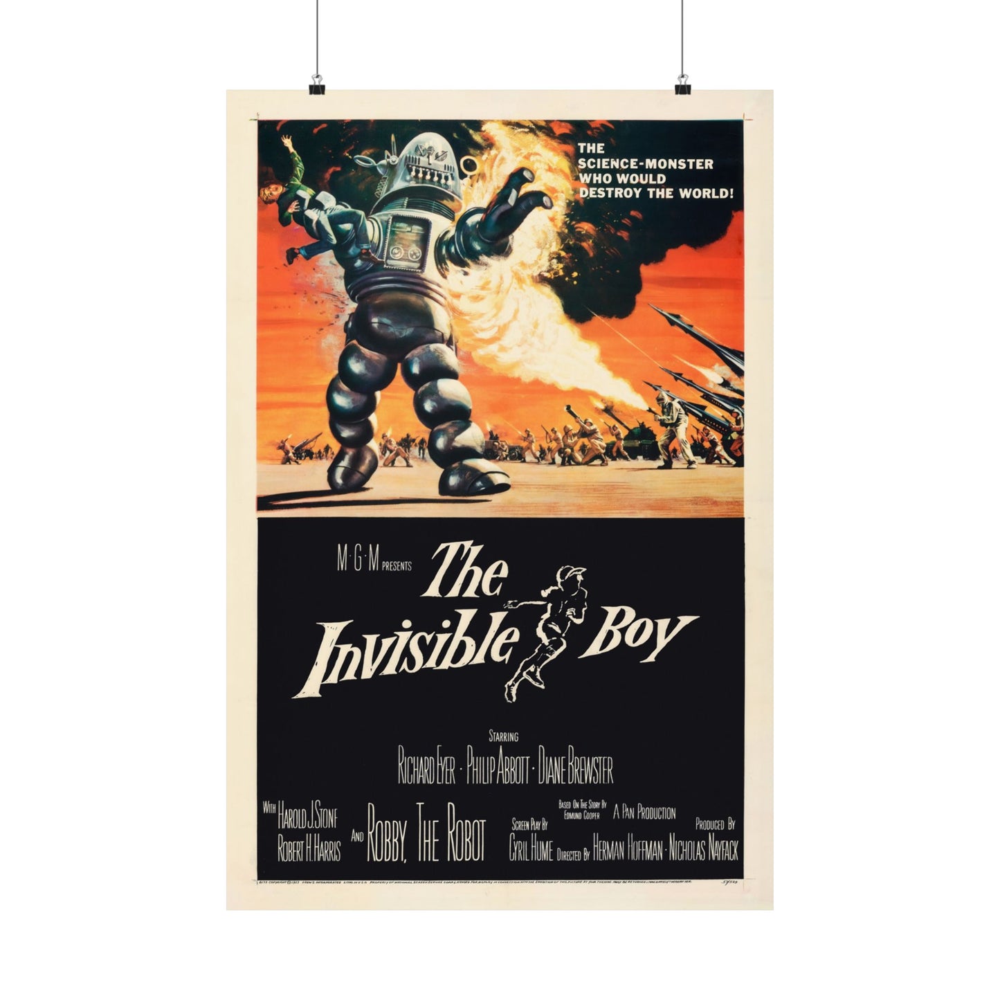 The Invisible Boy 1957 Movie Poster. Classic!