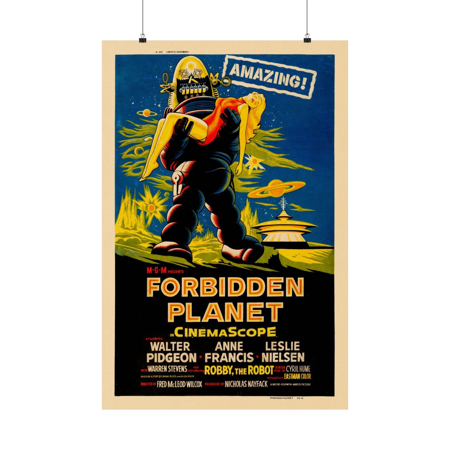 Forbidden Planet 1956 Movie Poster. Classic!