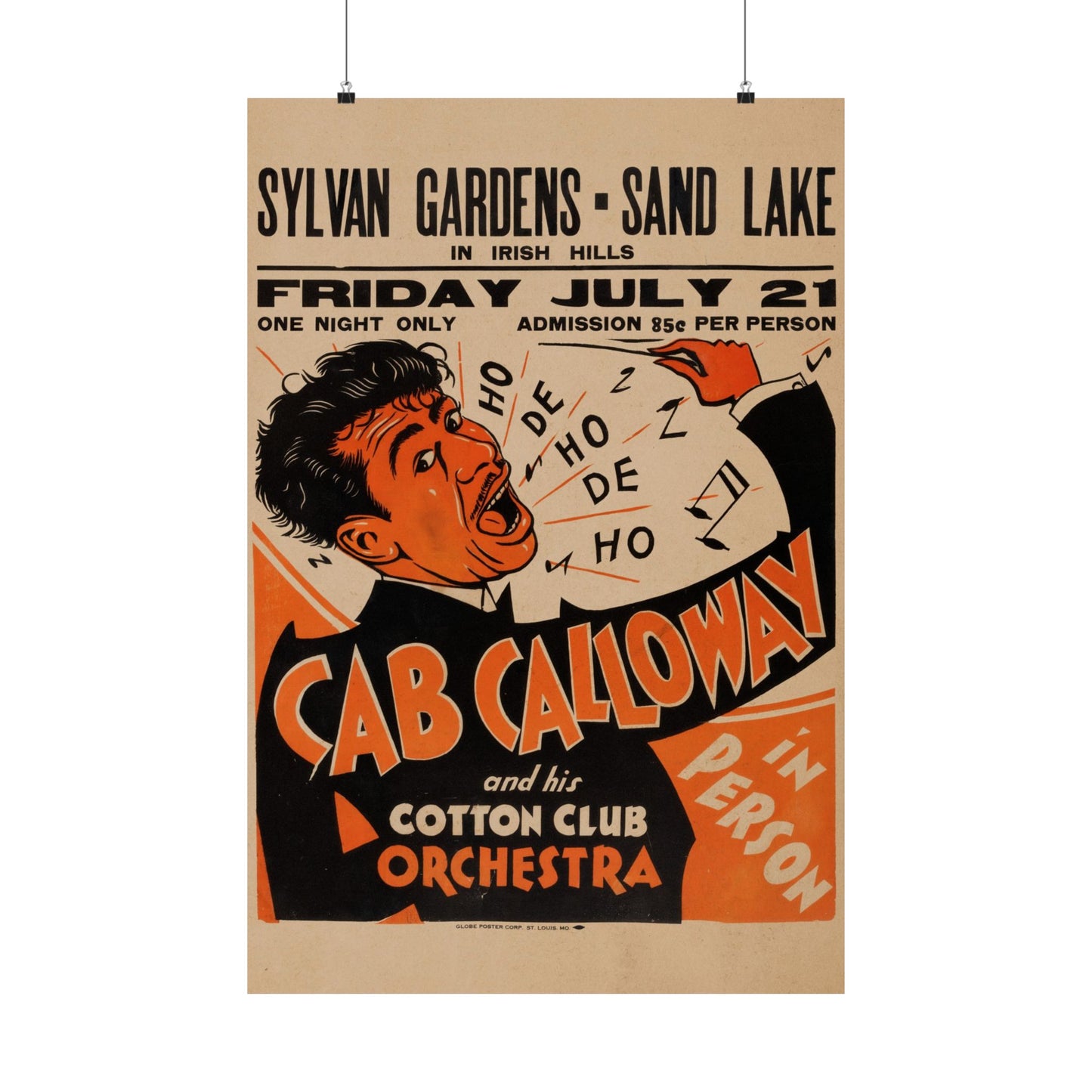 Cab Calloway 1933 Concert Poster. Very Rare!