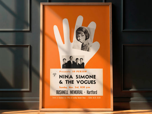 Nina Simone & The Vogues 1968 Concert Poster
