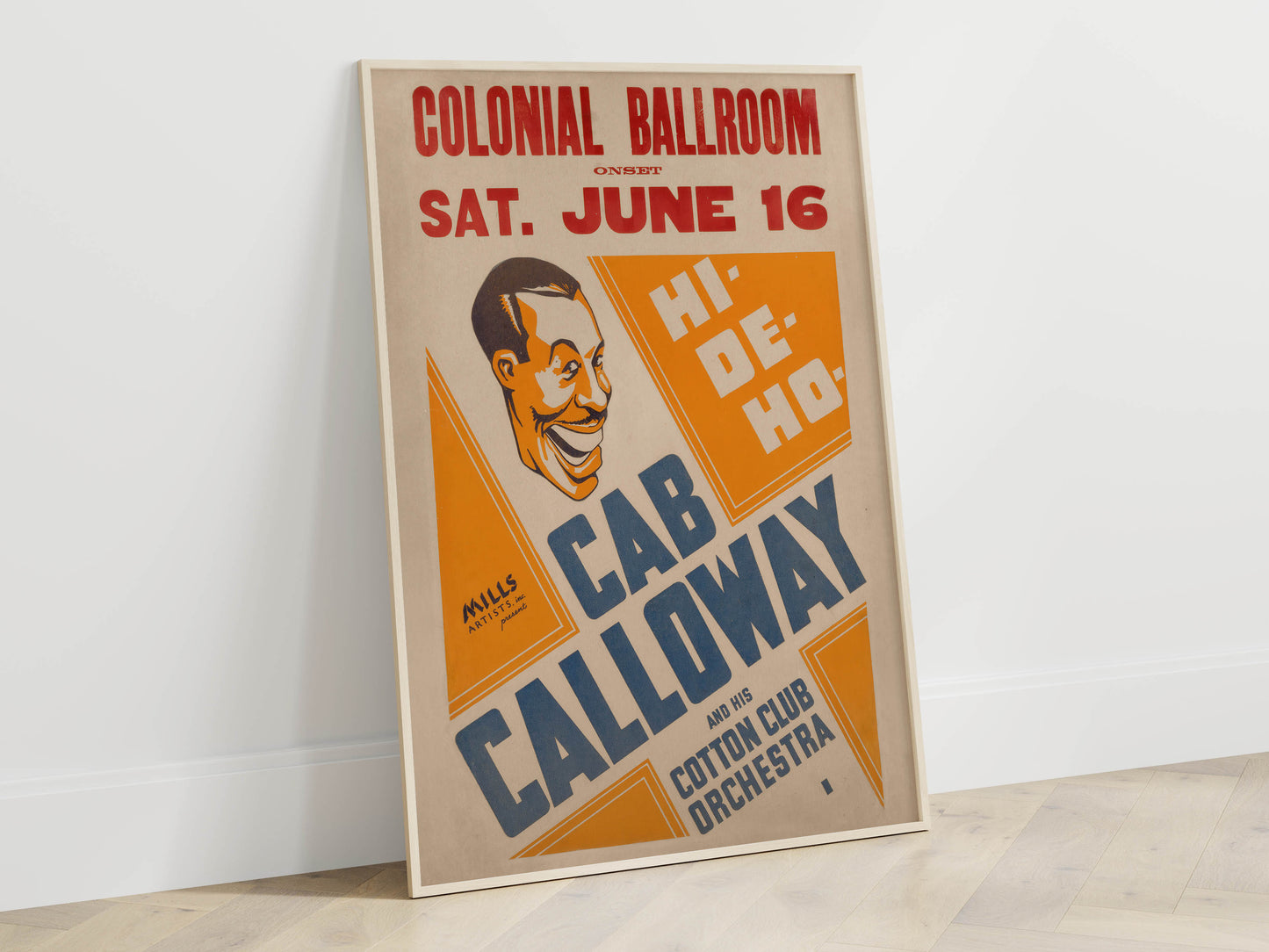 Cab Calloway & Cotton Club Orchestra 1934 Massachusetts Concert Poster. Very Rare!