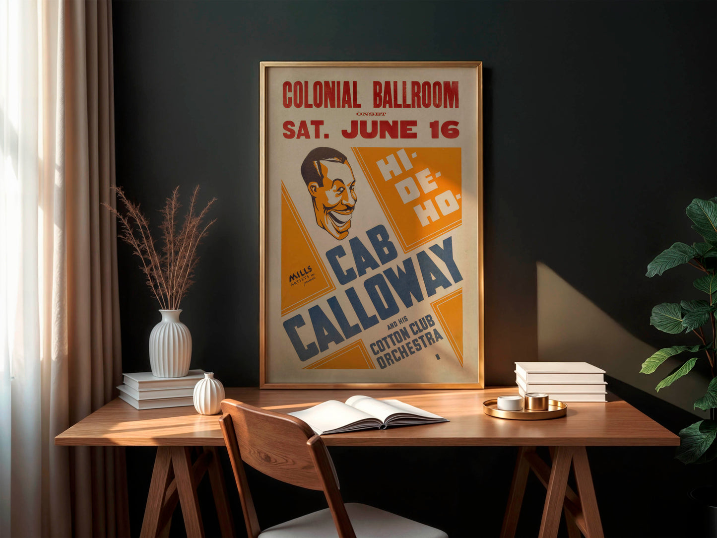 Cab Calloway & Cotton Club Orchestra 1934 Massachusetts Concert Poster. Very Rare!