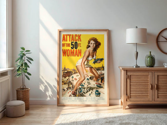 Attack of the 50 Foot Woman 1958 Movie Poster. Iconic!