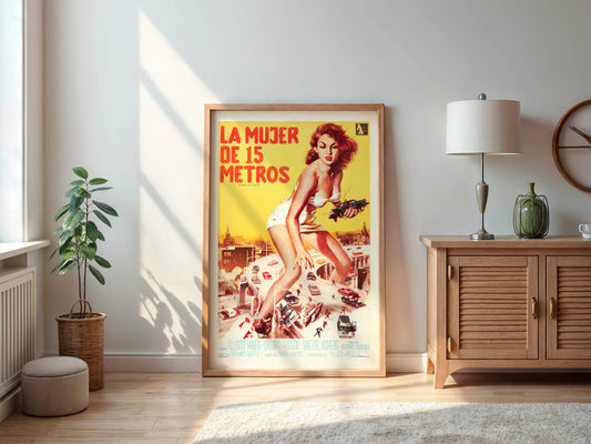 Attack of the 50 Foot Woman 1958 Movie. Argentinean Poster. Very Rare!
