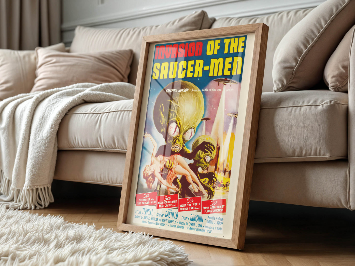 Invasion of the Saucer-Men 1957 Movie Poster. Iconic!