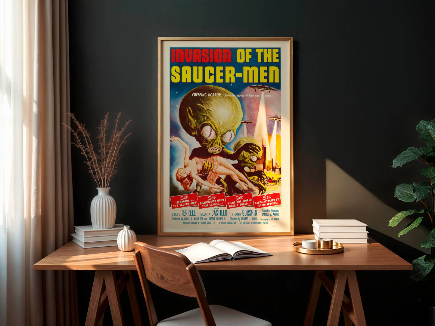 Invasion of the Saucer-Men 1957 Movie Poster. Iconic!