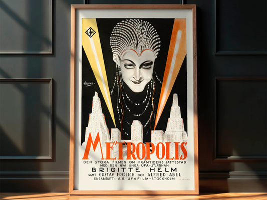 Metropolis 1927 Movie. Swedish Poster. Very Rare!