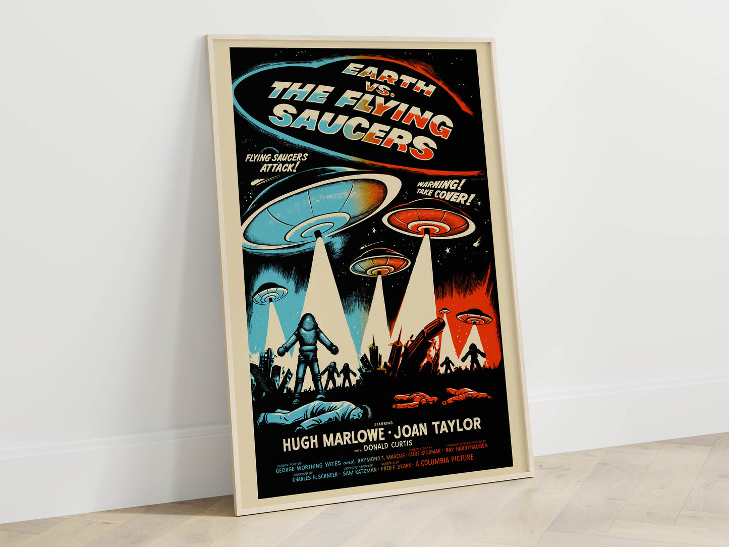 Earth vs. the Flying Saucers 1956 Movie Poster. Classic!