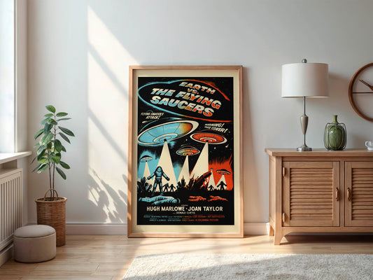 Earth vs. the Flying Saucers 1956 Movie Poster. Classic!