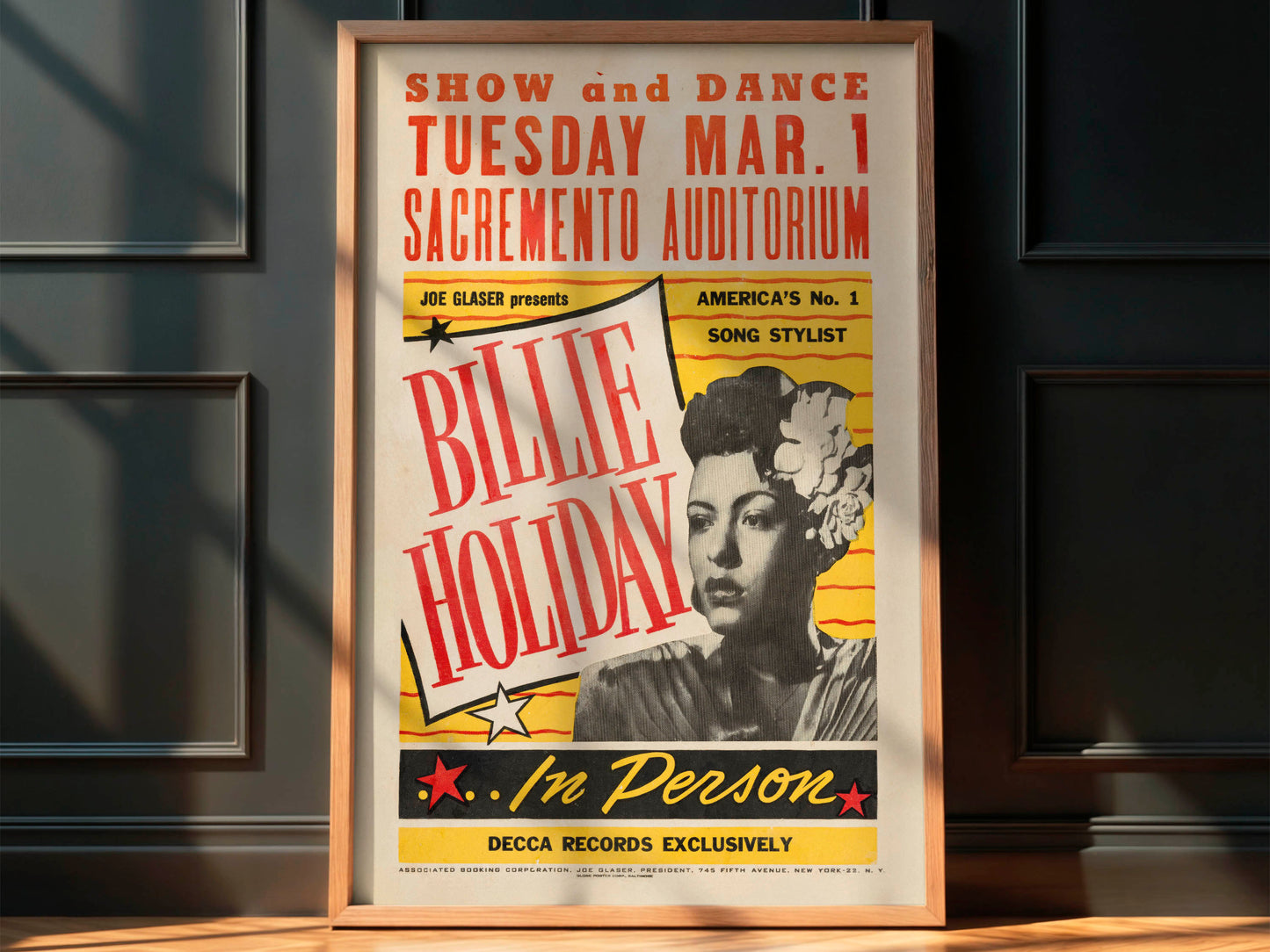Billie Holiday 1949 Concert Poster. Iconic!