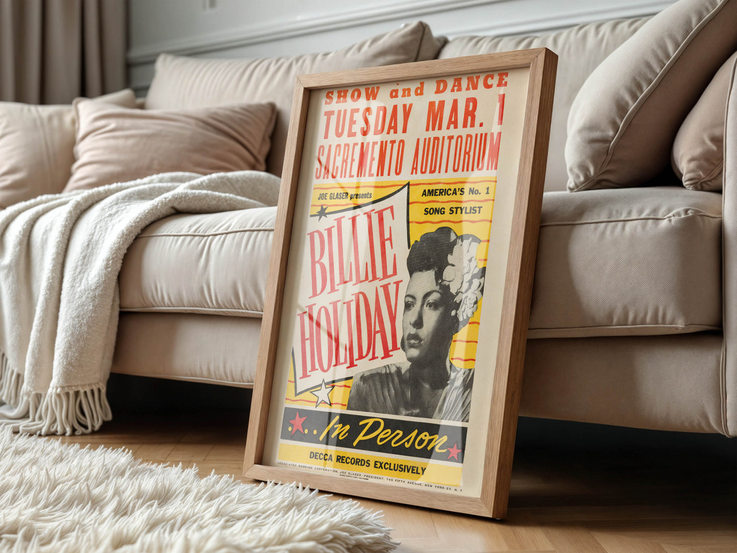 Billie Holiday 1949 Concert Poster. Iconic!