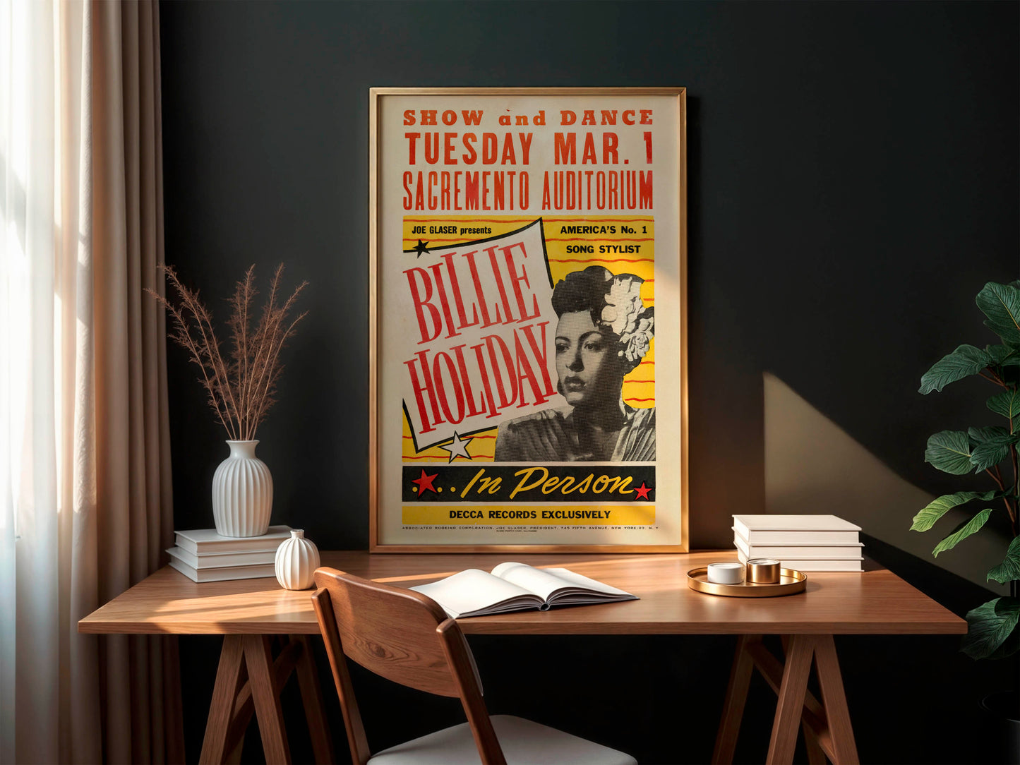 Billie Holiday 1949 Concert Poster. Iconic!