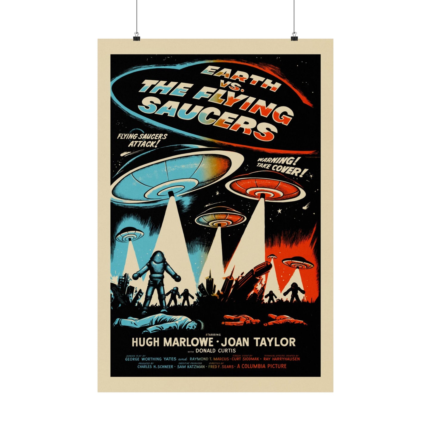 Earth vs. the Flying Saucers 1956 Movie Poster. Classic!